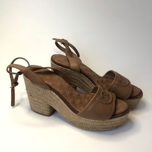 Tory Burch Brown Fleming 100 mm Espadrilles